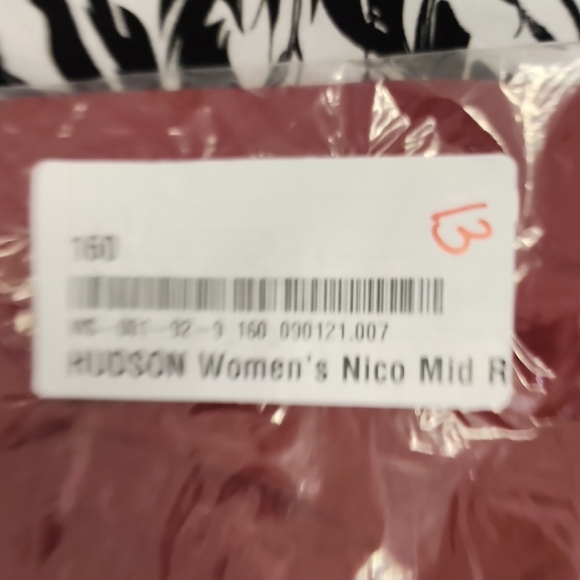 (0334) Hudson Jeans Women's Super Skinny Red - Picture 8 of 10